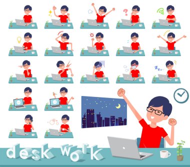 düz tip kırmızı Tshirt Gözlük men_desk iş