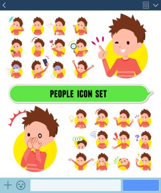 düz tip Kırmızı giyim kısa saç boy_icon