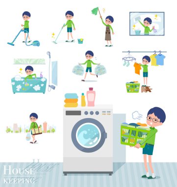düz tip Yeşil giyim gözlük boy_housekeeping