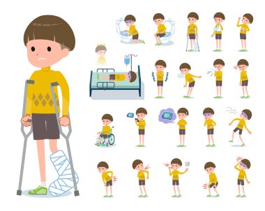 Bob saç boy_sickness düz tip sarı elbise