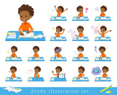 düz tip perma saç çocuk black_Study