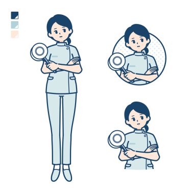 Genç bir hemşire. Yanıt imajını düşün.