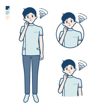 Kafası karışık genç bir hemşire.