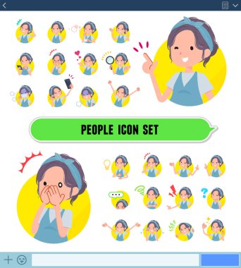 Bir dizi hamile kadın değişik duygular ifade eder. Neşe ve üzüntü gibi duygular vardır. Bu vektör sanatı bu yüzden düzenlemek kolaydır..