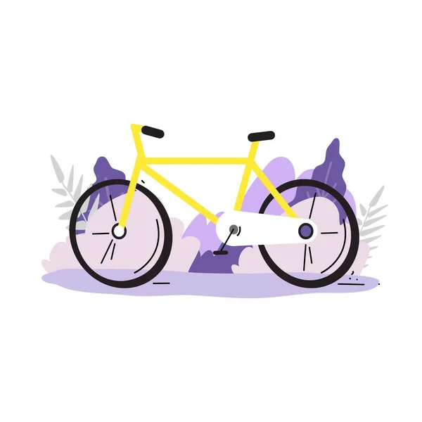 Image de vélo. Illustration vectorielle. Vélo plat avec fond — Image vectorielle