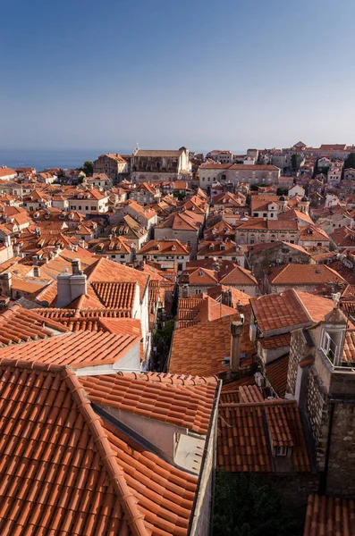 Vista Aérea Dubrovnik Desde Las Murallas Ciudad Unesco Juego Tronos — Foto de Stock