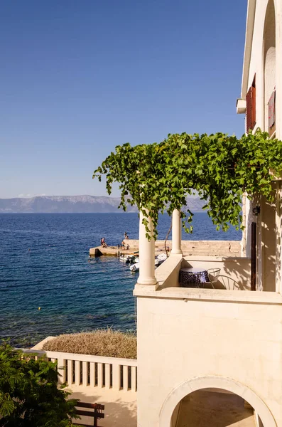 Blick Auf Ein Haus Meer Kroatien Und Dalmatien — Stockfoto