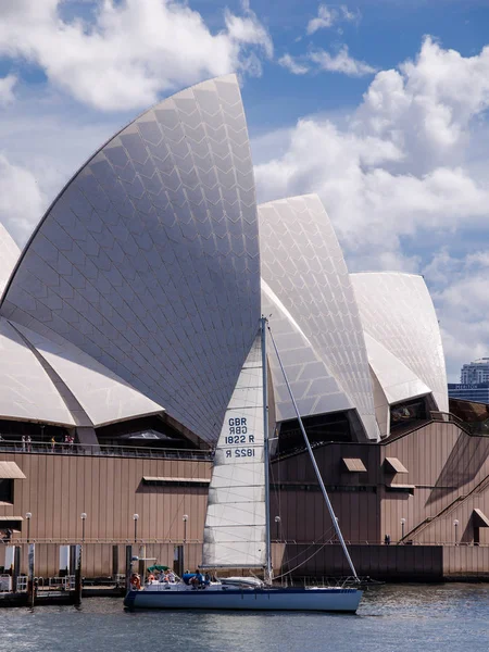 Вид Сиднейский Оперный Театр Иконический Вид Парка Залива Сидни Австралия — стоковое фото
