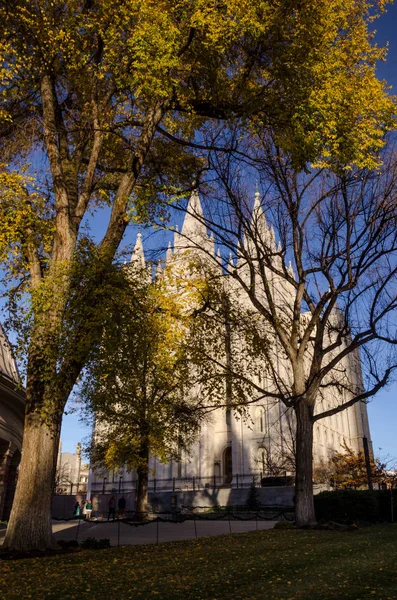 view of temple square in Salt Lake city old . Utah. United States. Autumns