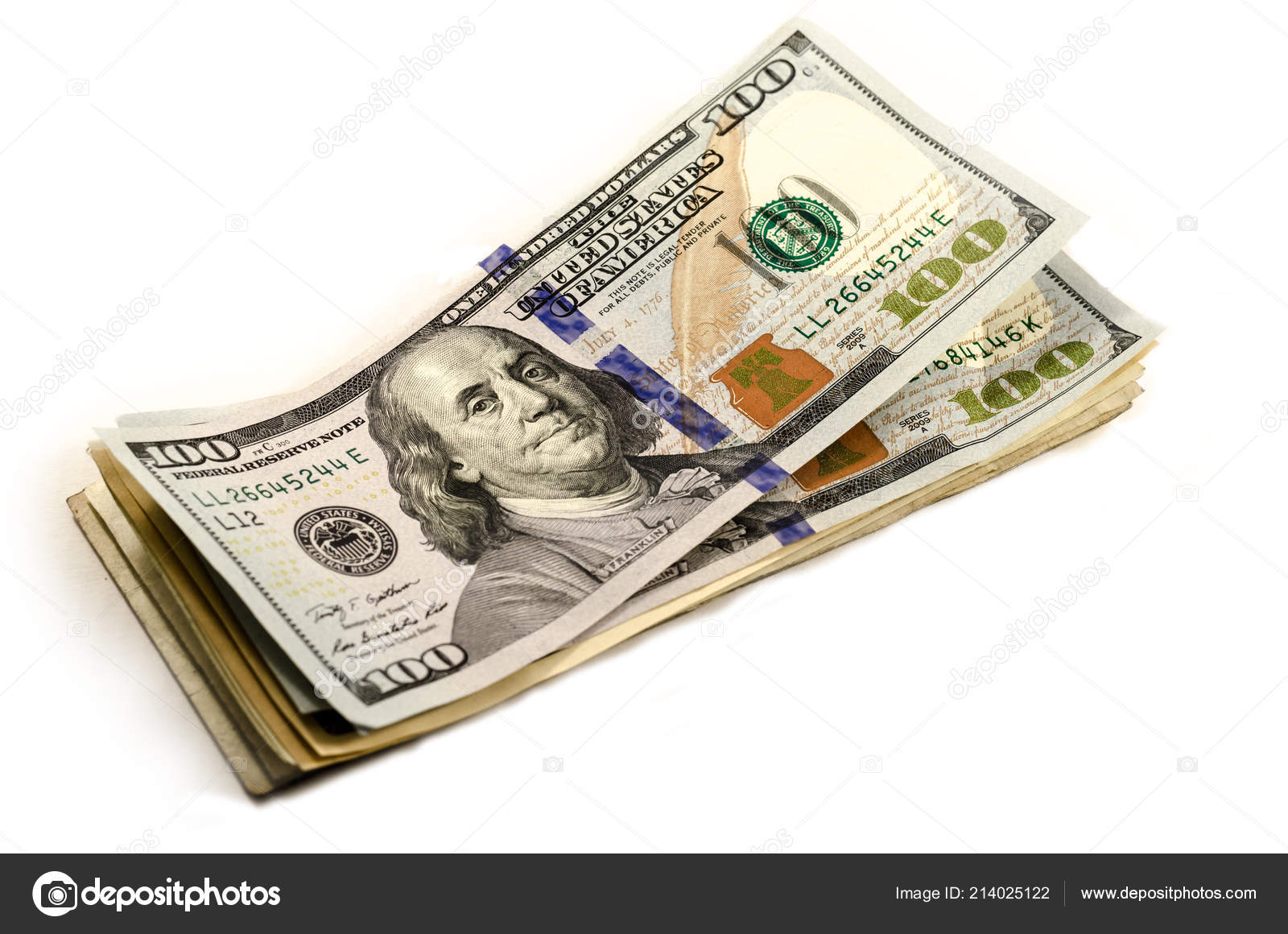 Pile Hundred Dollar Bills White Background Symbol Wealth Stock Editorial Photo C Marinzolich
