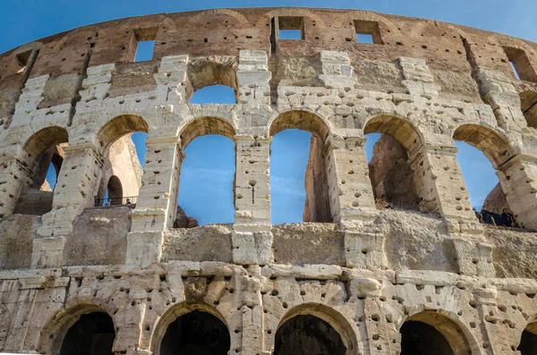Vista Della Facciata Del Colosseo Roma — Foto Stock