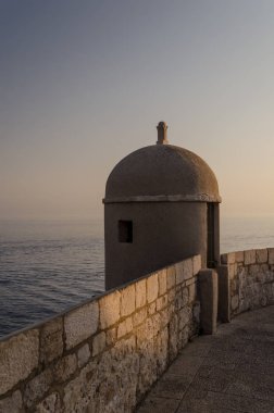 dubrovnik şehir surları, eski şehir ayrıntıları. Hırvatistan. Dalmaçya