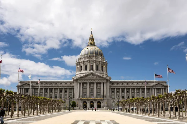 Vew Town Hall San Francisco Spring Sunny Day — Stock Photo, Image
