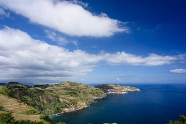 miguel Adası yaz, azores, Portekiz sırasında soa sahil görünümü