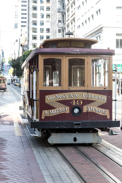 Blick Auf Die Historische Seilbahn San Francisco Usa — Stockfoto