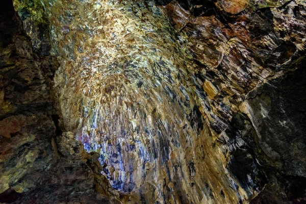 Vista Cueva Algar Cavalho Agujero Corazón Tierra Terceira Azore Portugal —  Fotos de Stock