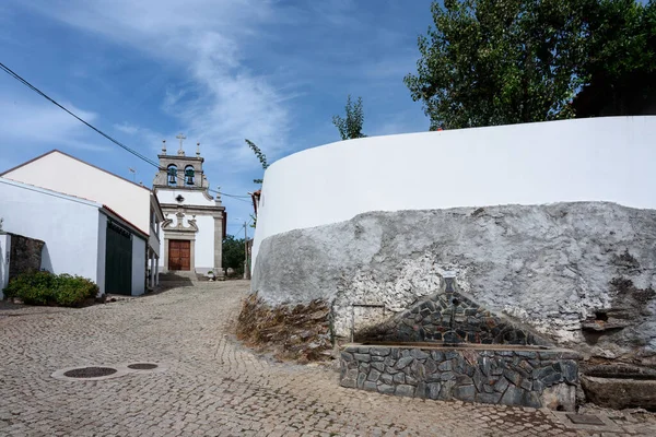 Plac Miejscowości Montesinho Lato 2019 Braganca Portugalia — Zdjęcie stockowe