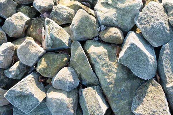 Parede Pedra Coberta Geada Vista Cima — Fotografia de Stock