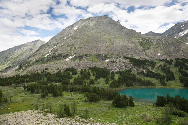 Güçlü Nehir Rusya Altay Dağları Katun Ridge Vadisi — Stok fotoğraf