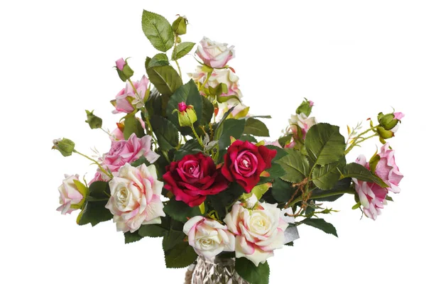 Bouquet of roses isolated on white background. — Stock Image Bouquet Roses Isolated White Background Stock Photo