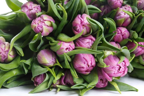 Armful Pink Tulips — Stock Photo, Image