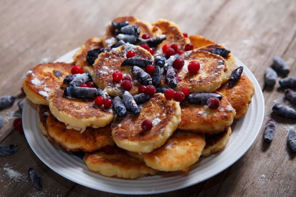 Delicious Breakfast Pancakes Wild Berries — Stock Photo, Image