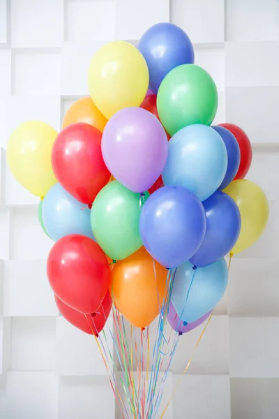 A bunch of colorful balloons.