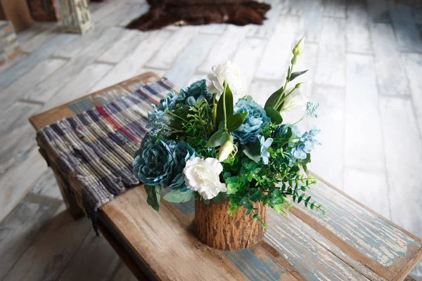 Beautiful Blue Bouquet Interior — Stock Photo, Image