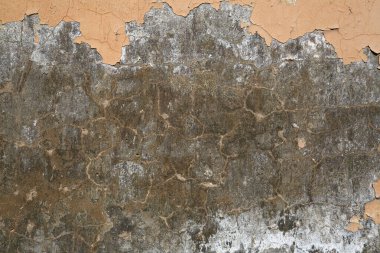 Eskimiş doku çatlak boyalı alçı..