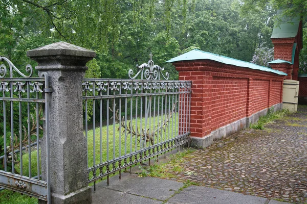 Sahte Çit Tuğla Çit Valaam Karelia Rusya — Stok fotoğraf