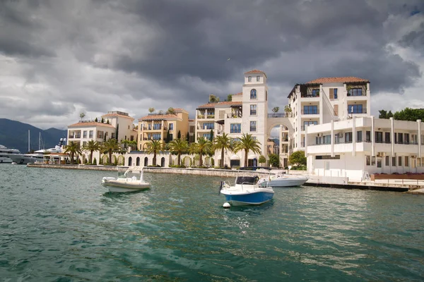 Vue Sur Remblai Ville Tivat Monténégro — Photo