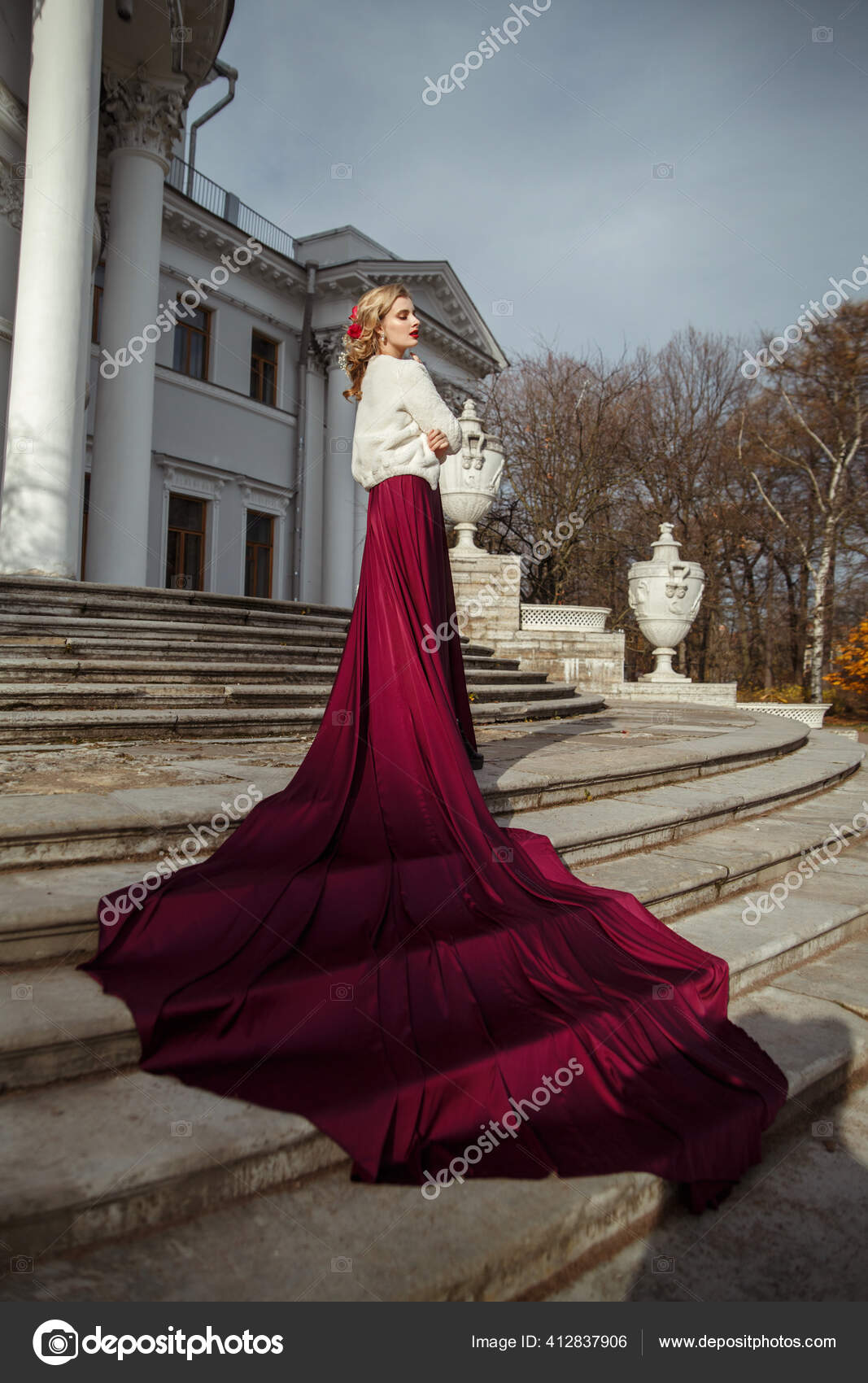 Long Red Evening Dress, Erre | Available on Equilibrio