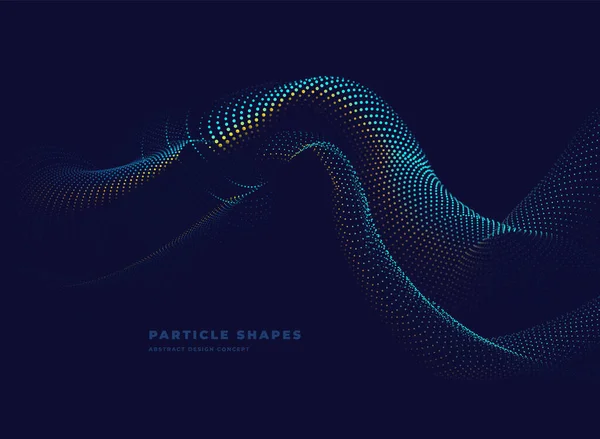 Fond Colline Ondes Particules Onde Dynamique Abstraite Turbine Illustration Vectorielle — Image vectorielle