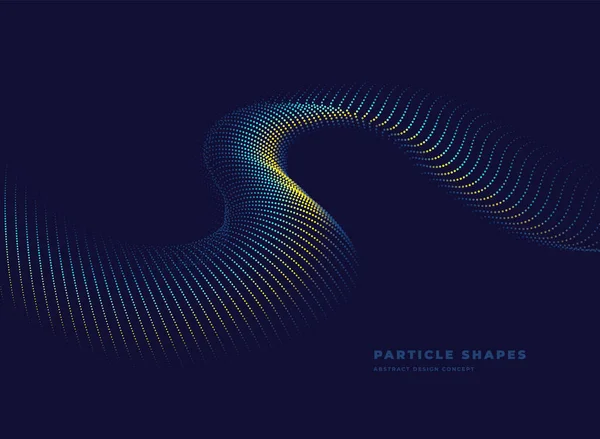 Particle Turbine Wave Background Abstract Dynamic Wave Vector Illustration — Stock Vector