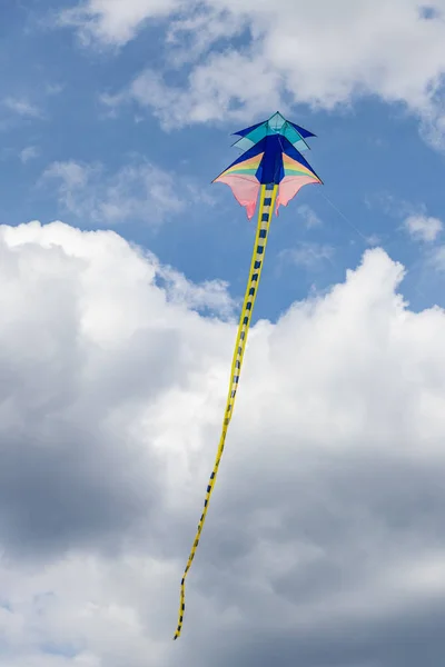 Kite tegen de blauwe hemel Bulgarije Varna 18 08 2019 — Stockfoto