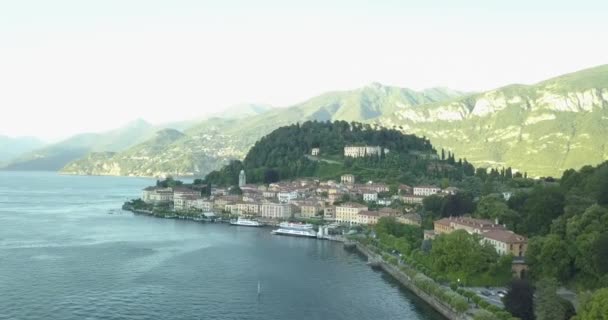 Schieten Vanuit Een Drone Boven Het Comomeer Italië Landschap Italië — Stockvideo