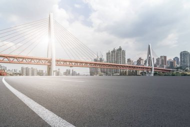Chongqing kentsel mimari manzarası ve ufuk çizgisi