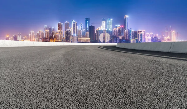 Road Ground Urban Skyline Architectural Landscap — Stock Photo, Image