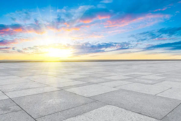 Baldosas Cuadradas Vacías Hermosos Paisajes Del Cielo — Foto de Stock