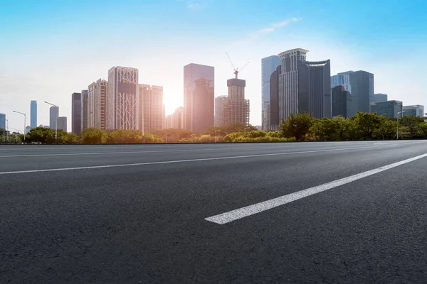 Urban Road Highway Construction Skyline — Stockfoto