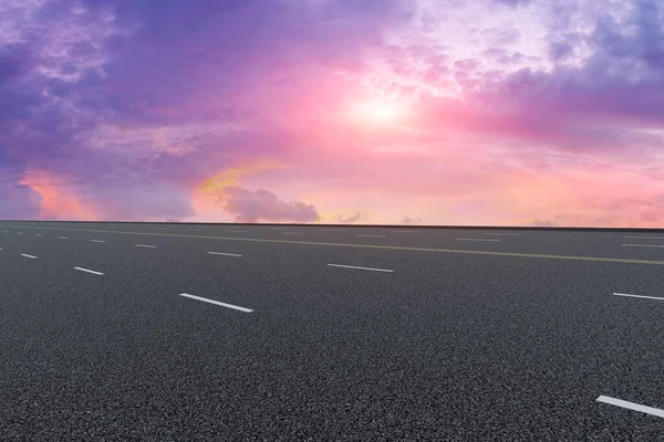 Road Surface Sky Cloud Landscap — Stock Photo, Image