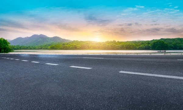 Autopista Asfalto Pavimento Paisaje Natural — Foto de Stock