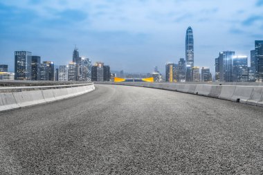 Yol Asfalt Asfalt Asfaltlama ve Şehir Mimarisi Skyline