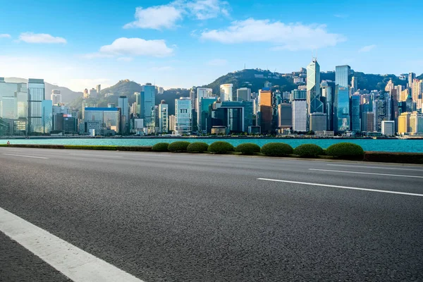 Air Highway Asphalt Road Office Building Commercial Build — Stock Photo, Image