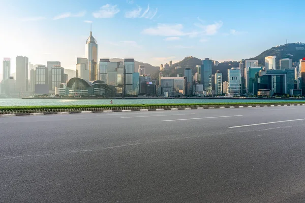 Air Highway Asphalt Road Office Building Commercial Build — Stock Photo, Image