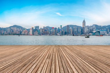 Panoramik Skyline ve Plaza Brick Open Buildin