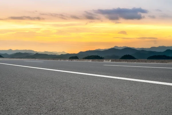 Highway Asphalt Pavement Natural Landscap — Stock Photo, Image