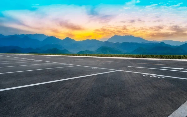 Dálniční Asfaltová Dlažba Přírodní Krajina — Stock fotografie