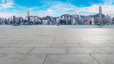 Panoramik Skyline ve Plaza Brick Open Buildin
