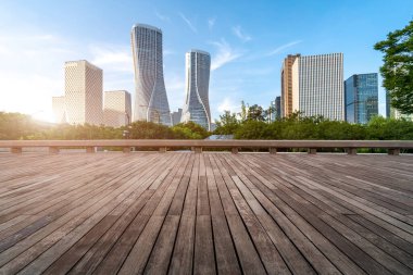 Yol Zemin ve Kentsel Modern Mimari Manzara Skylin